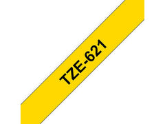 Tape BROTHER TZE621 9mm svart på gul Primmeshiper