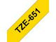 Tape BROTHER TZE651 24mm svart på gul - Primmeshiper
