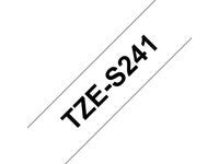Tape BROTHER TZES241 18mm svart på vit - Primmeshiper