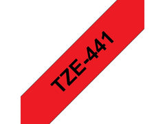 Tape BROTHER TZE441 18mm svart på röd - Primmeshiper