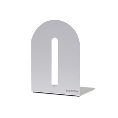Boekensteun metaal 15cm, wit 2/st