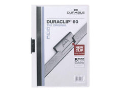 Klämmapp Duraclip 2200 A4 3mm vit - Primmeshiper
