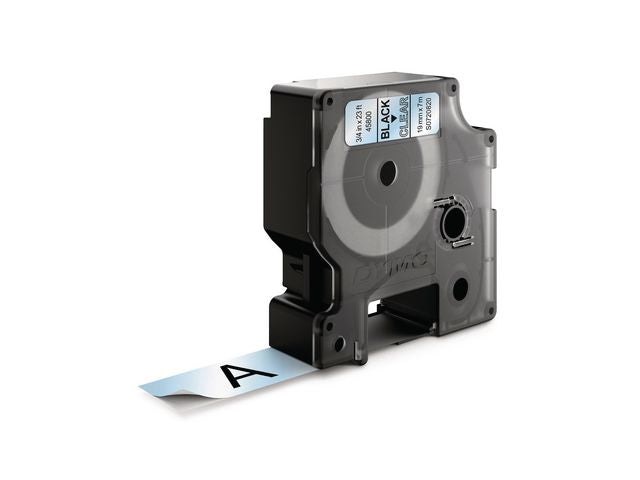 Tape DYMO D1 19mm svart på klar - Primmeshiper