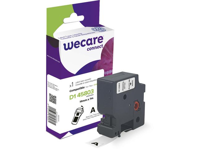 Tape WECARE 19mm Svart på Vit - Primmeshiper