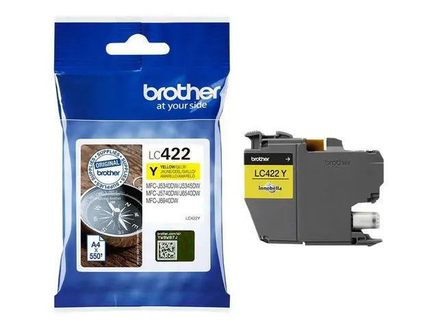Bläckpatron BROTHER LC422Y Gul - Primmeshiper