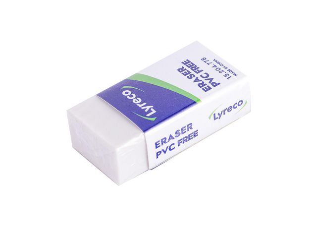 Radergummi LYRECO 42x20x12mm vit - Primmeshiper