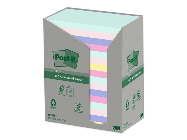 Notes POST-IT 100%re 76x127 sort.f 16/fp - Primmeshiper